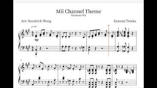 Mii Channel Theme Piano Sheet Music