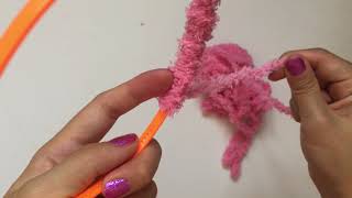 Introduction to Soldering: Kitty Ears Part 1a: Wrap the cat ears with fluffy yarn (how to start)