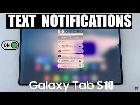 How To Enable Text Message Notifications On Samsung Galaxy Tab S10 / S10 Ultra