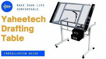 Yaheetech Glass Drafting Table Installation Guide #draftingtable