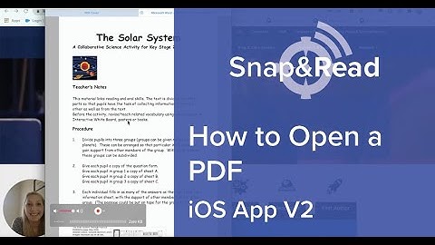 Snap&Read: How to Open a PDF in iOS