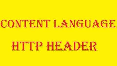 Content Language http header