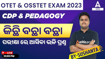 Odisha TET, OSSTET 2023 | CDP Pedagogy Class | Pedagogy Questions By Sushanta Sir