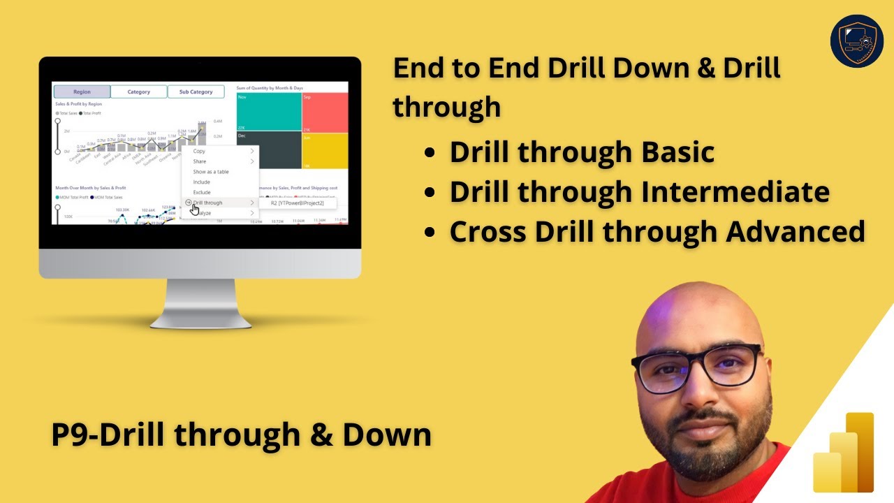 Power BI Tutorial Drill Down vs Drill Through | Cross Drill Through ...