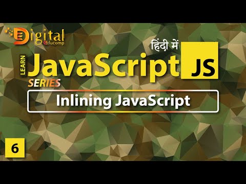 #6 Placing JavaScript Code Inline in HTML Document | JavaScript Tutorial in Hindi