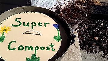 Repuposed plastic garbage can from a compost bin