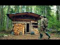 Vivre en plein air hors rseau dans ma cabane en rondins dans les bois