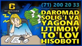 2020-Yil Uchun Daromad Solig'i Va Ijtimoiy To'lov Hisoboti #Buxgalteriya #Soliq #My_Finance