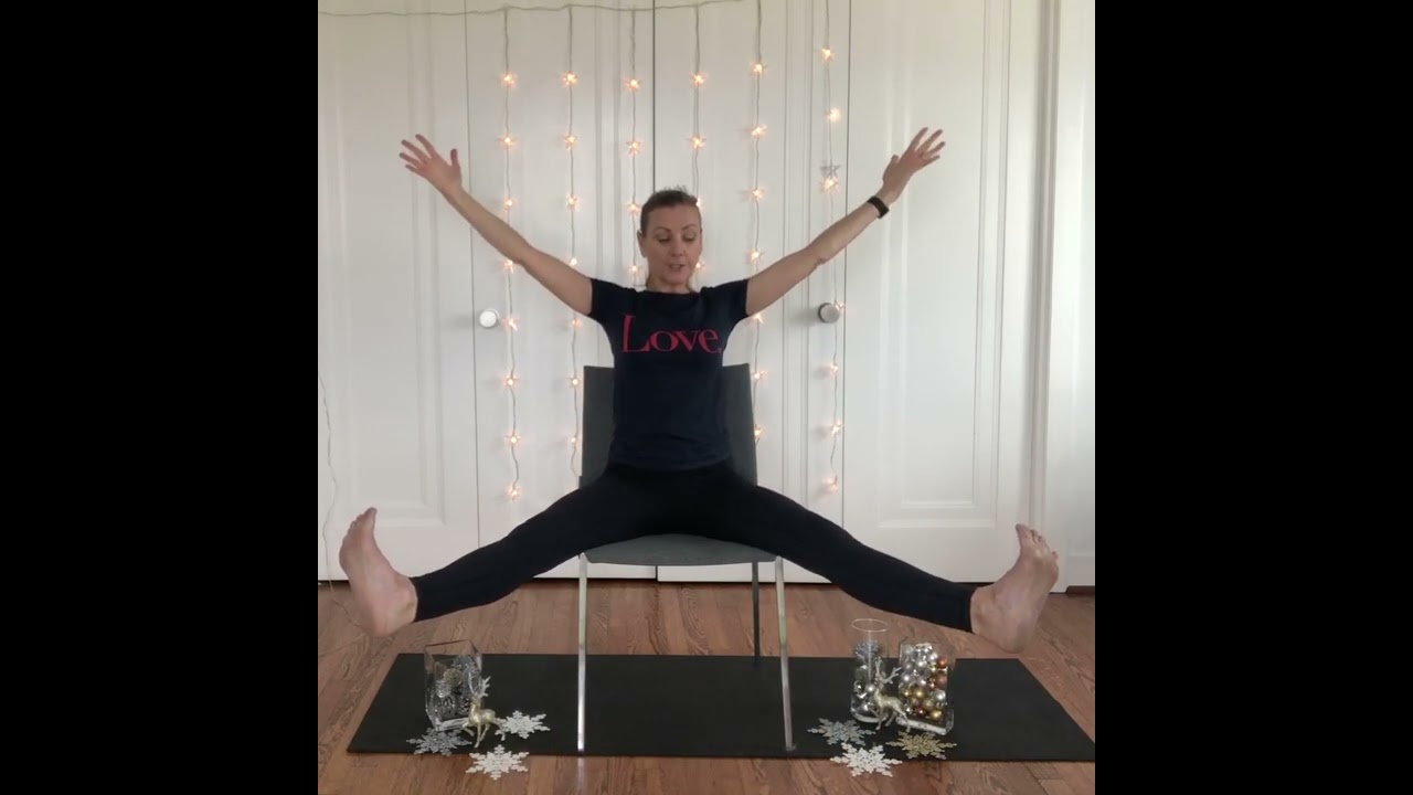 Chair friendly winter wonderland themed yoga for kids and families