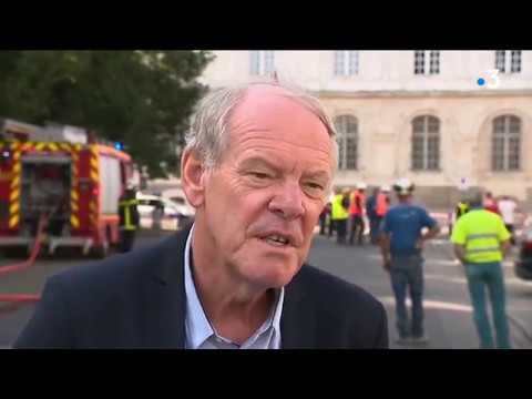 Effondrement de la chaussée au centre-ville d'Amiens