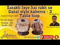 Sarkati jaye hai rukh se. gazal style (Jagajit singh). keharwa Tabla dholak loop.D# scale, 80 bpm