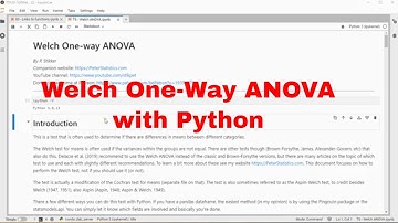 Python - Welch One-Way ANOVA