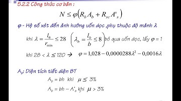 BTCT1   C52   Tính toán cấu kiện chịu nén đúng tâm