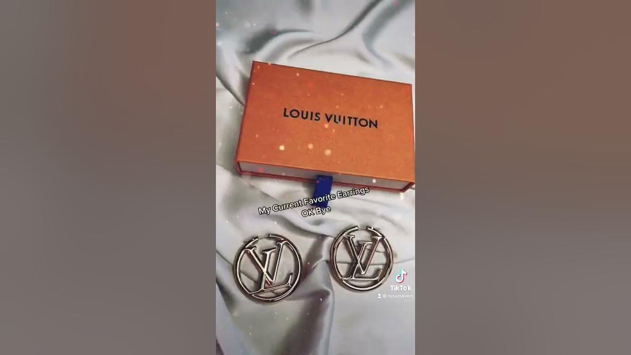 lv hoop earrings silver