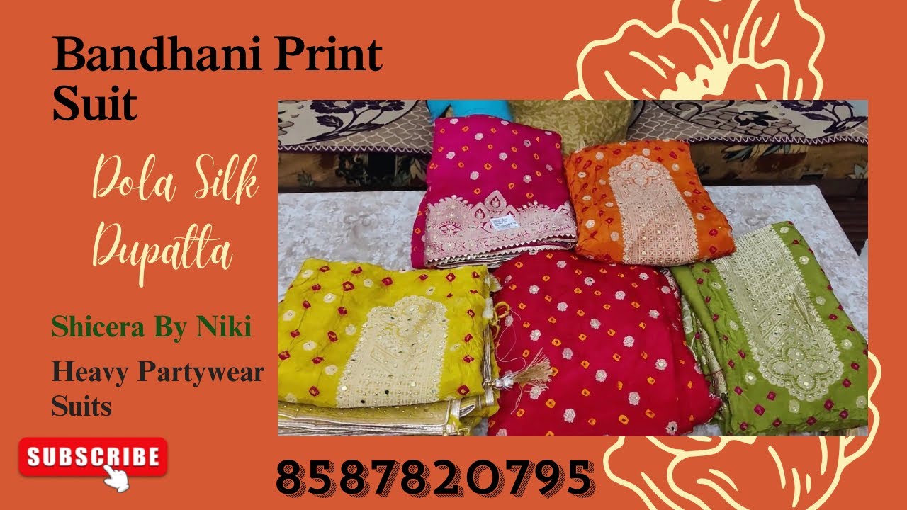 Viral Design Bandhani Print 🌹Itna Sasta🌹Dola Silk 🌹 For Order- 8587820795