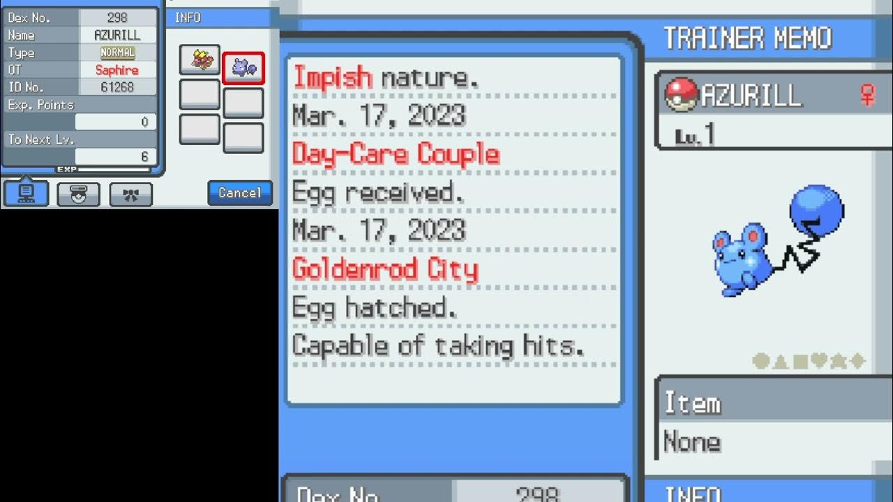 How to get Azurill in Pokemon SoulSilver YouTube