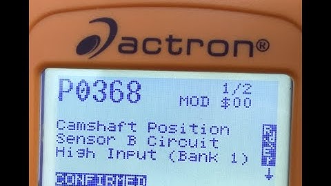 Causes and Fixes Toyota P0368 Code: Camshaft Position Sensor "B" Circuit High Input (Bank 1)