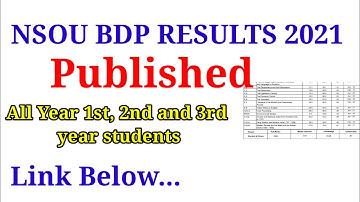 NSOU BDP Result Published 2021 | bdp online exam result 2021 | how to download bdp result | nsou |