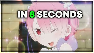 Re:Zero IN 8 SECONDS (its true)