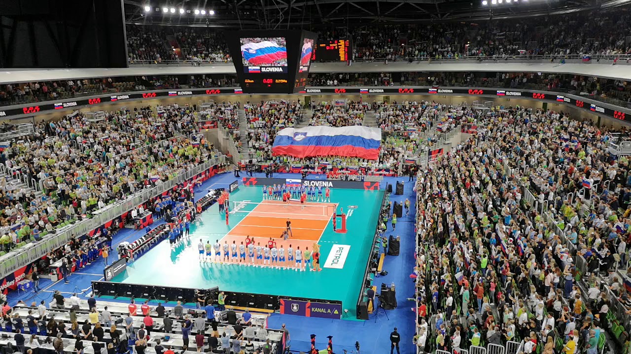 Slovenian national anthem - Zdravljica - Slovenska himna - Stožice - Evropsko prvenstvo v odbojki