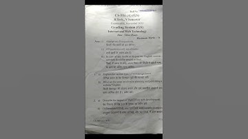 Internet and Web Technology CS504(a) #exam #5th #sem #rgpv #internet