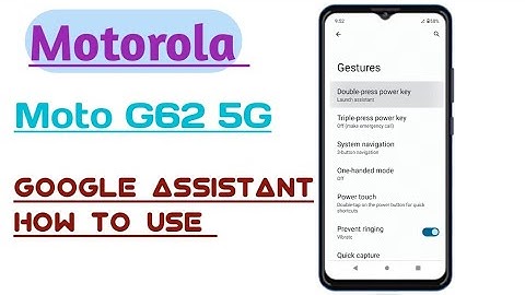 Motorola Moto G62 5G || How To Wake Google Assistant With Power Button
