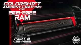 5th Gen RAM Interior Dash Ambient LED Lighting ColorSHIFT RGB Upgrade from ORACLE Lighting