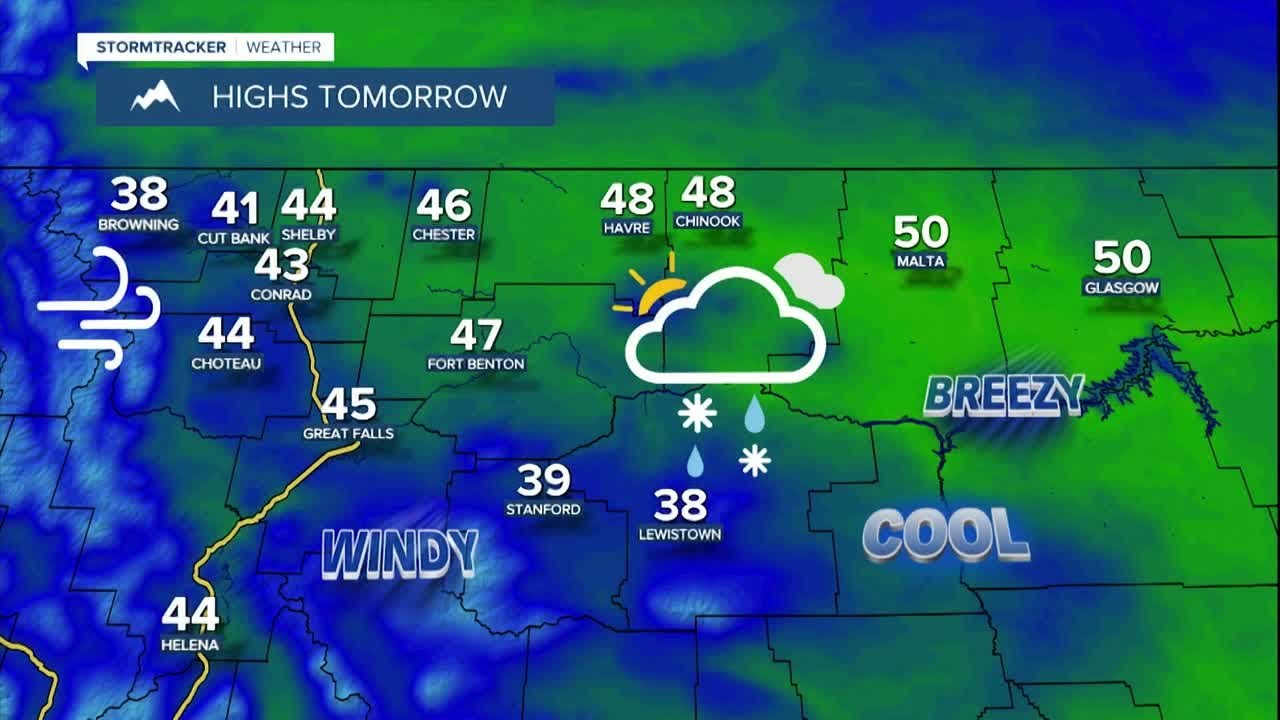 Gusty to strong winds and scattered snow/graupel/rain showers to begin ...