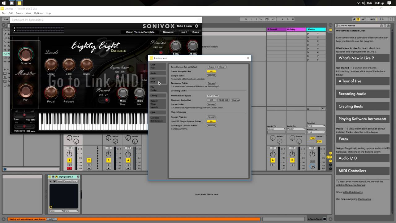 How to: Setup VST and MIDI controller at Ableton - YouTube