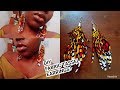 DIY. AFRICAN PRINT TASSEL EARRINGS tutorial.