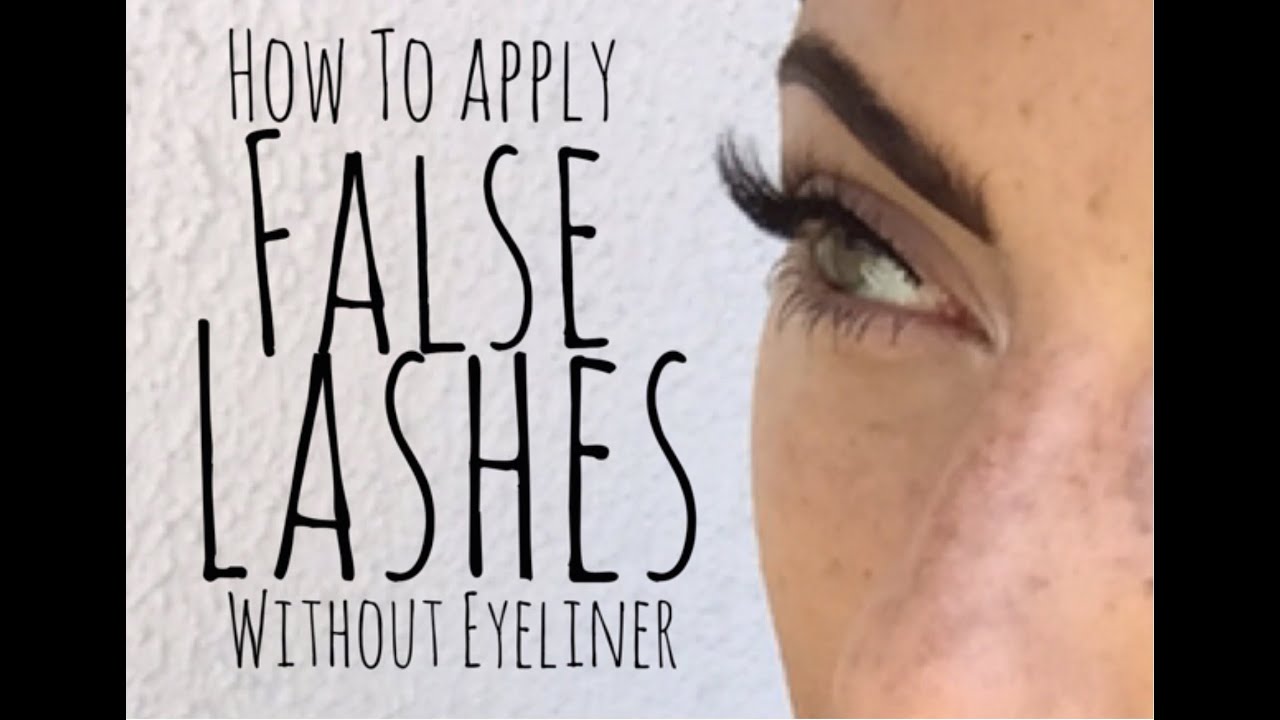 How Apply False Lashes Without Eyeliner | AMBERMDEAN - YouTube