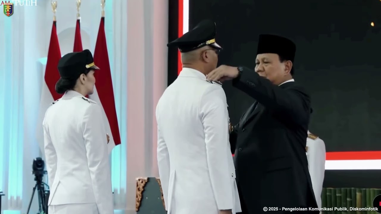 Pelantikan Gubernur Lampung Rahmat Mirzani Djausal dan Wakil Gubernur Lampung Jihan Nurlela