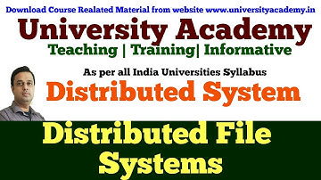 DS26:Distributed File Systems | Architecture of distributed File | Distributed Resource Management