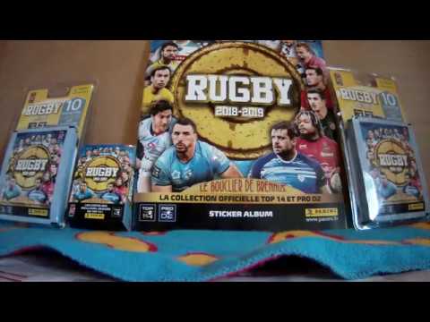 Blister Panini Rugby Top 14 2025-2026 - 11 Pochettes + 2 Offertes (65 Stickers Au Total)
