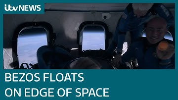 Jeff Bezos thanks Amazon employees and customers as he reaches space | ITV News