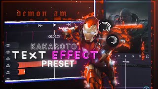 Ae Inspired Kakarotox7 Like Text Effect In Alight Motion Preset