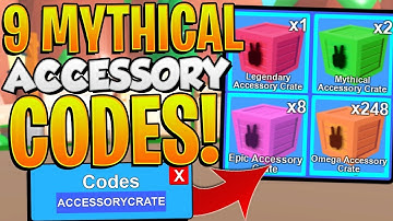 9 MYTHICAL ACCESSORY CODES IN ROBLOX MINING SIMULATOR!