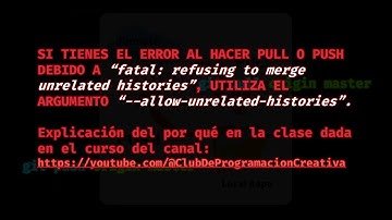 Curso de Git y GitHub básico [20] Solucionando "REFUSING TO MERGE UNRELATED HISTORIES"