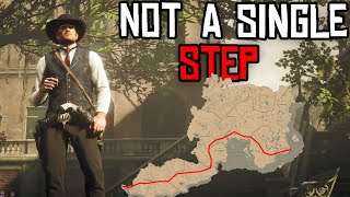 Crossing Red Dead Redemption 2's entire map without taking a step