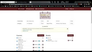 Bobcat Schedule Builder - Generating Schedules