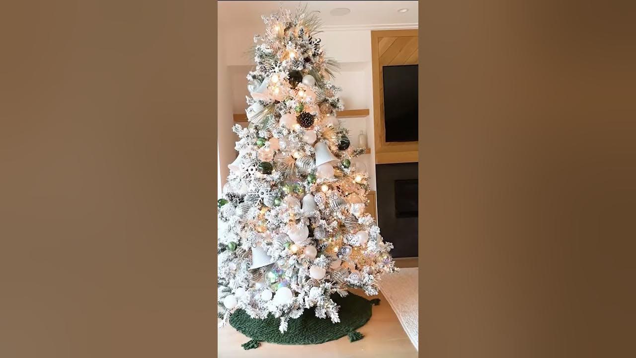 Beautiful Flocked CHRISTMAS TREE