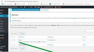 TablePress plugin (WordPress)