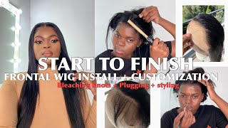 *Very Details* Wig Customization | Bleaching Knots | Plugging | Install ft. one more hair