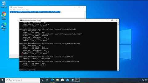 How to Find  .Net Framework version installed in Windows 10