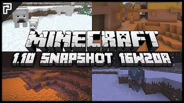 Minecraft 1.10 Snapshot (16w20a) | NEW Polar Bear, Stray & Husk! NEW Blocks & More!