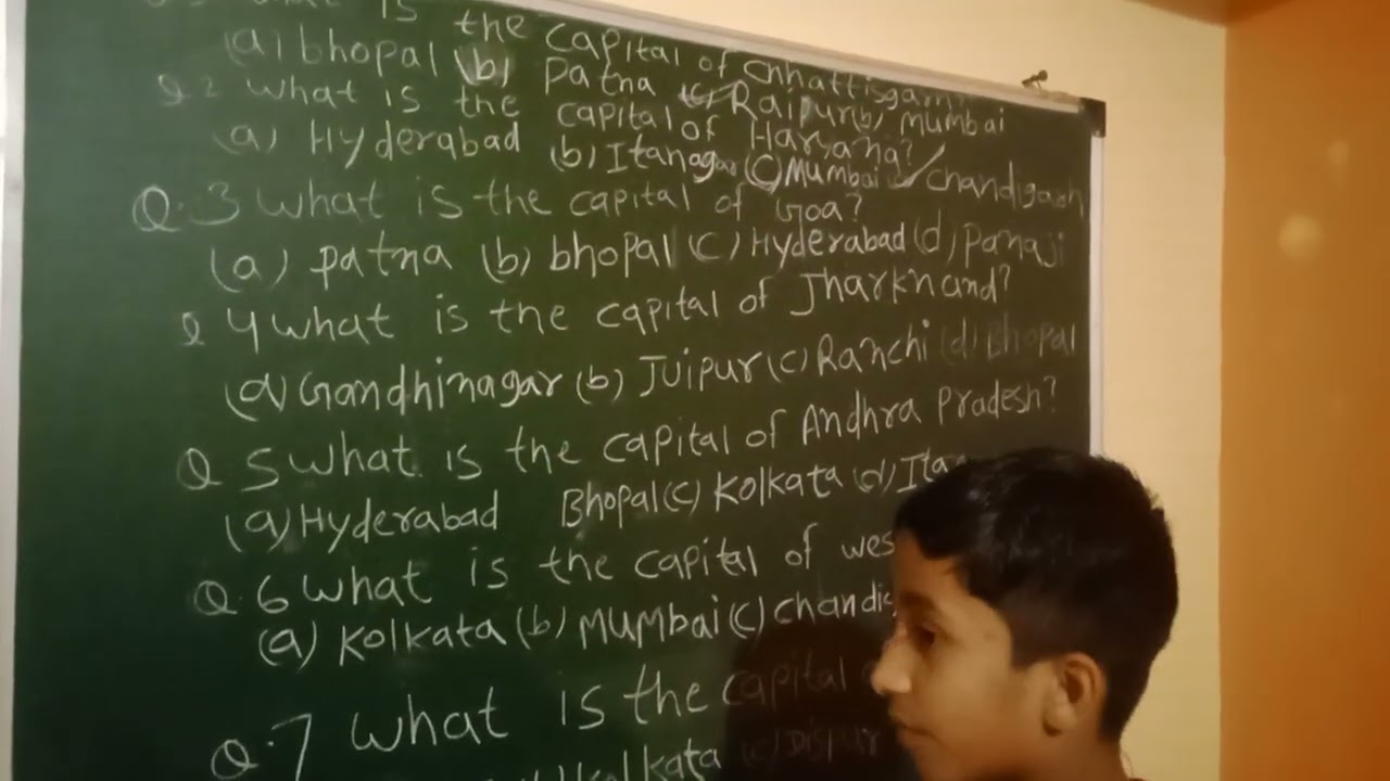 India states second parts of capitals gk questions answer kids play