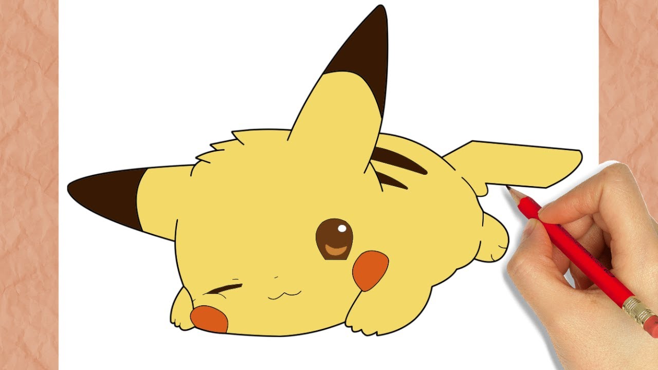 COMO DESENHAR UM PIKACHU KAWAII FÁCIL PASSO A PASSO⚡❤️ 