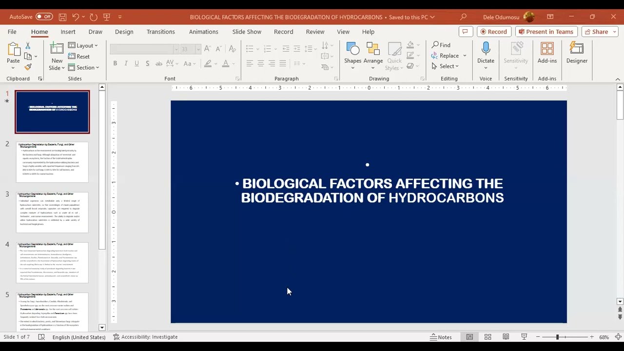 Biodegradation of hydrocarbon