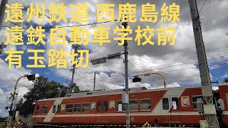 【踏切動画】遠州鉄道 西鹿島線 遠鉄自動車学校前 有玉踏切 / Enshu Railway Nishikashima Line EntetsuJidoshagakkoMae Aritama