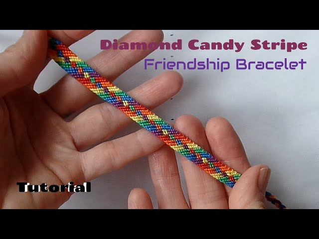 Rainbow Candy Stripe Friendship Bracelet Tutorial